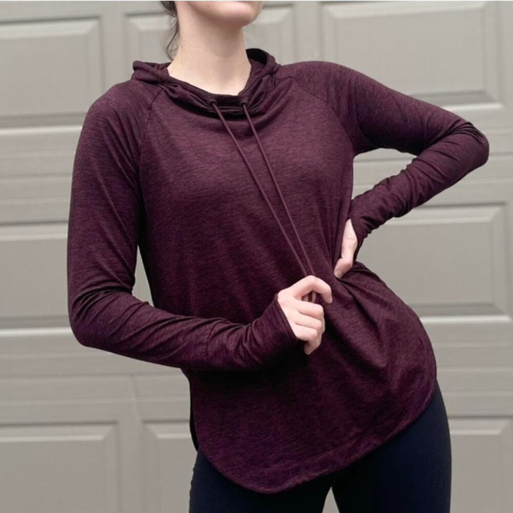 Athleta Women's Uptempo Hoodie Sweatshirt M- Burgundy/Red